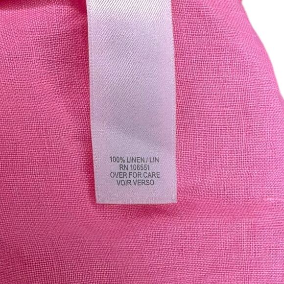CALYPSO ST BARTH Vibrant Pink Linen Mini Shift Dress Women's Size Medium Preppy - Picture 6 of 8